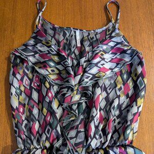 Satin Geometric Blouse